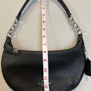 Coach Black Pebbled Leather Shoulder Bag